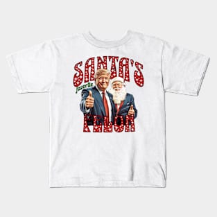 Trump Christmas Santa's Favorite Felon, Trump Christmas Kids T-Shirt